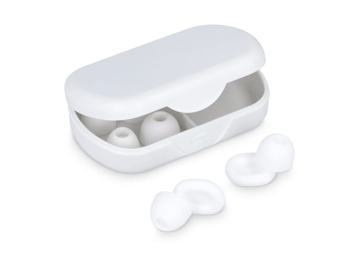Bouchons d'oreilles publicitaires Travel-Comfort Blanc