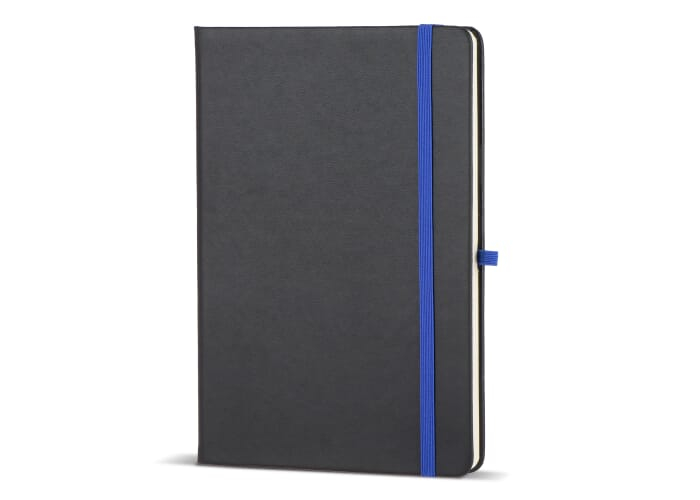 Carnet à personnaliser A5 pour gravure laser Iroko Noir/Bleu