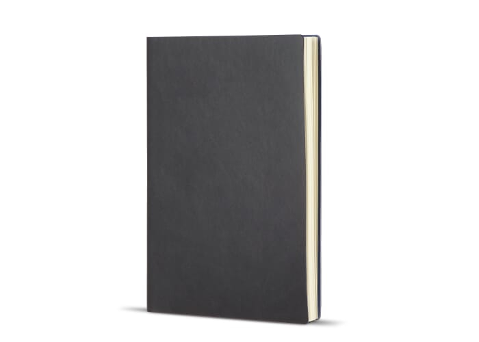 Bloc-notes publicitaire format A5 couverture souple Yuzu Noir/Bleu