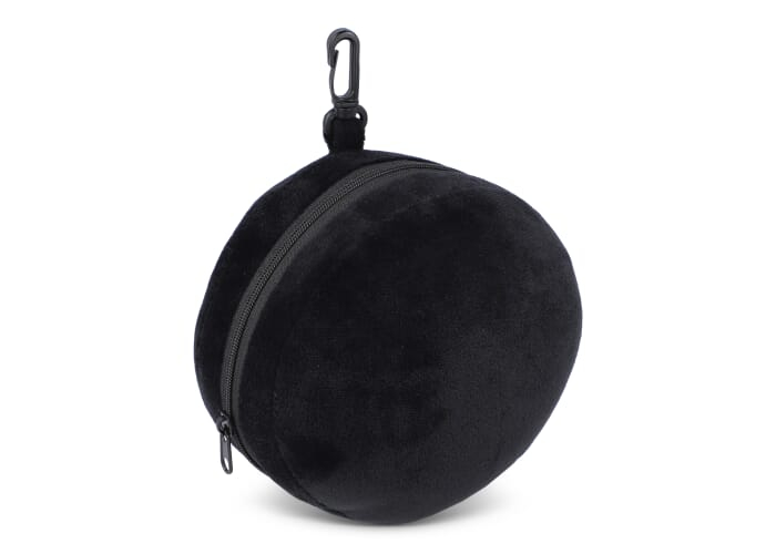 Oreiller de voyage avec masque intégré personnalisé Noir