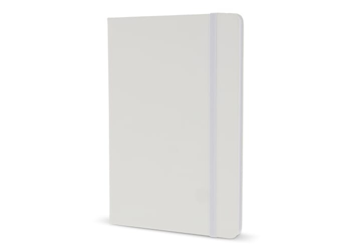 Carnet A5 personnalisé avec fermeture élastique Blanc
