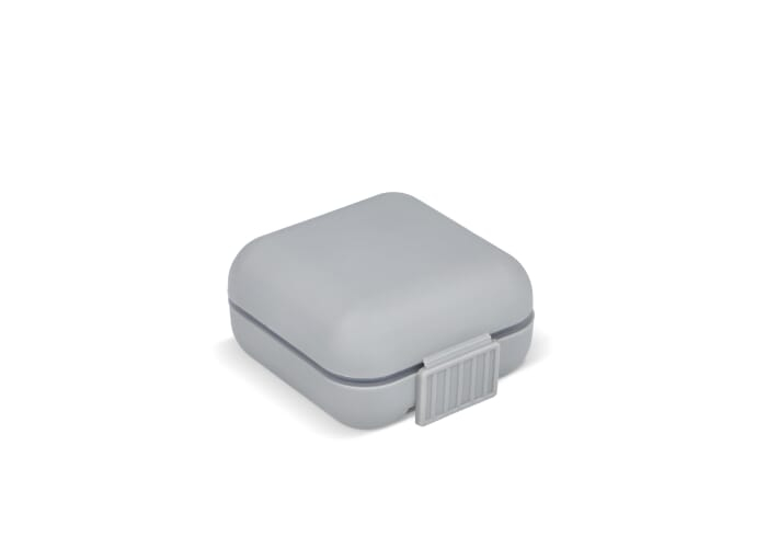 Boîte à pilules personnalisable format compact Gris