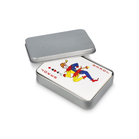 Cartes à jouer à personnaliser en boîte métal