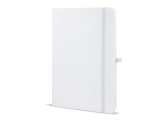 Carnet promotionnel A5 avec passant stylo Sora Blanc
