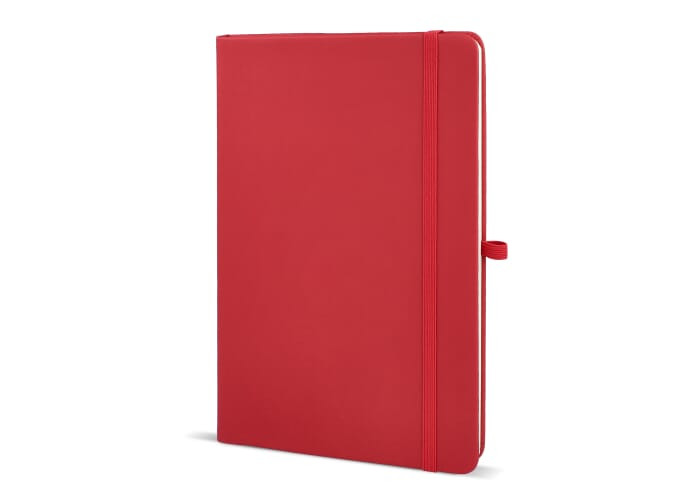 Carnet promotionnel A5 avec passant stylo Sora Rouge