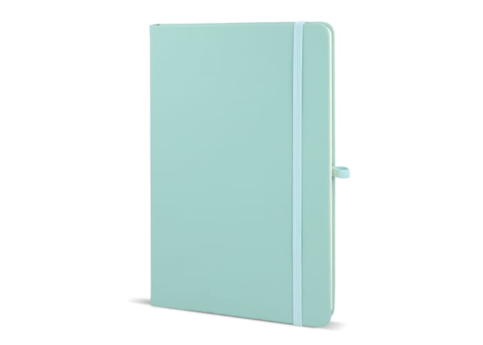 Carnet promotionnel A5 avec passant stylo Sora Menthe