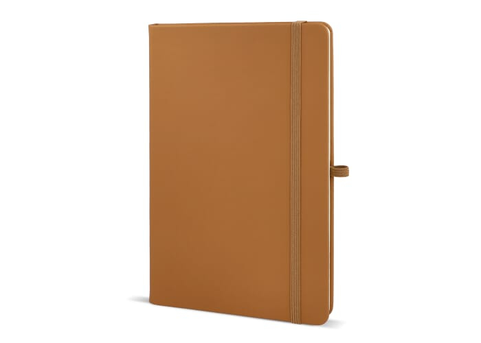 Carnet promotionnel A5 avec passant stylo Sora Cognac