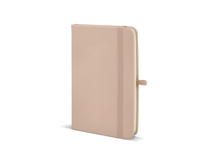 Carnet personnalisé format A6 avec fermeture Sora Champagne