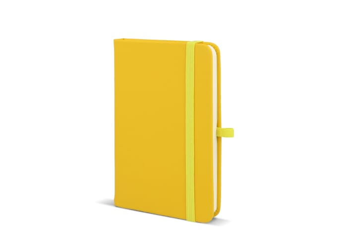 Carnet personnalisé format A6 avec fermeture Sora Jaune