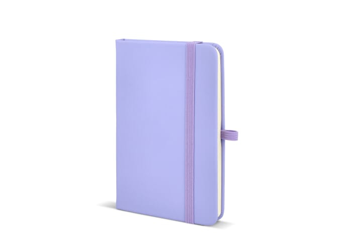 Carnet personnalisé format A6 avec fermeture Sora Lilas