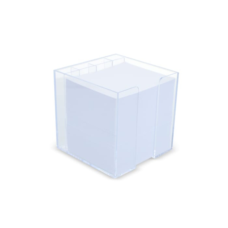 Bloc cube à personnaliser dans une boîte en bois 10 x 10 x 8,5 cm