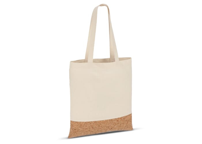 Sac shopping promotionnel coton 170 g/m² avec base en liège Nature