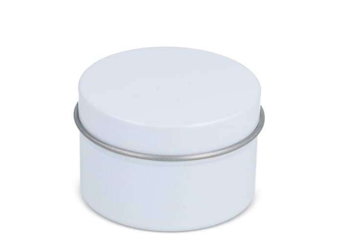 Lipbalm en boîte aluminium recyclé personnalisable Blanc