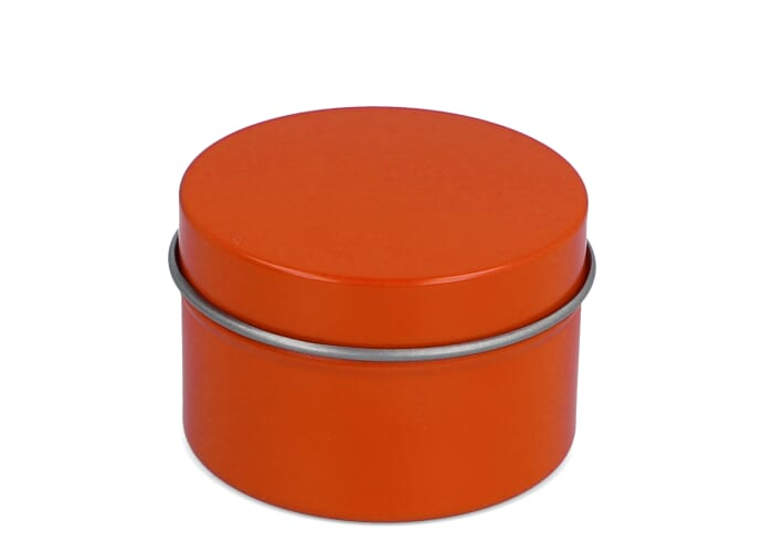 Lipbalm en boîte aluminium recyclé personnalisable Orange