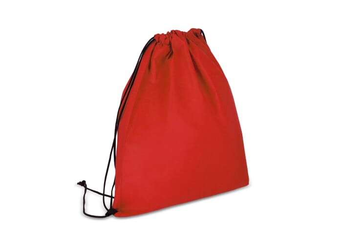 Sac à cordons publicitaire intissé rPET 75g Rouge