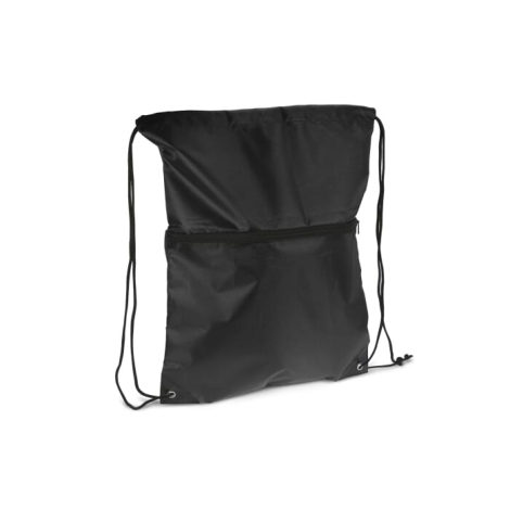 Sac publicitaire à cordon et fermeture zippée rPET