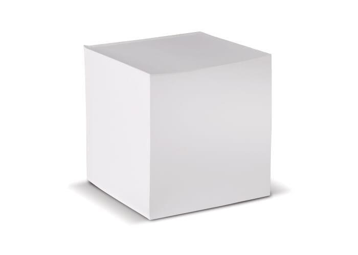 Bloc cube 10x10x10cm à personnaliser Blanc