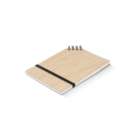 Cahier promotionnel à reliure d'angle en bambou A6