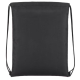 Vue arrière d’un sac à cordon noir avec bretelles à cordon réglables, sans personnalisation visible sur la face présentée. Vue arrière d’un sac à cordon noir avec bretelles à cordon réglables, sans personnalisation visible sur la face présentée.