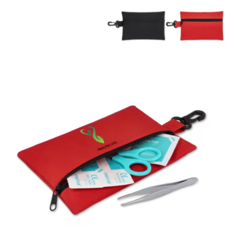 Pochette de secours promotionnelle avec mousqueton Rora