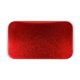 Vue de dessus d’une boîte métallique rouge fermée, sans marquage apparent sur la face visible. Vue de dessus d’une boîte métallique rouge fermée, sans marquage apparent sur la face visible.
