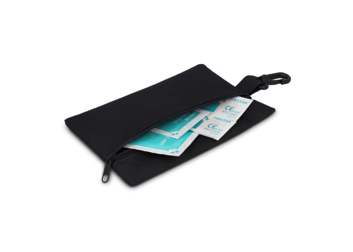 Pochette de secours à personnaliser avec mousqueton Denali Noir