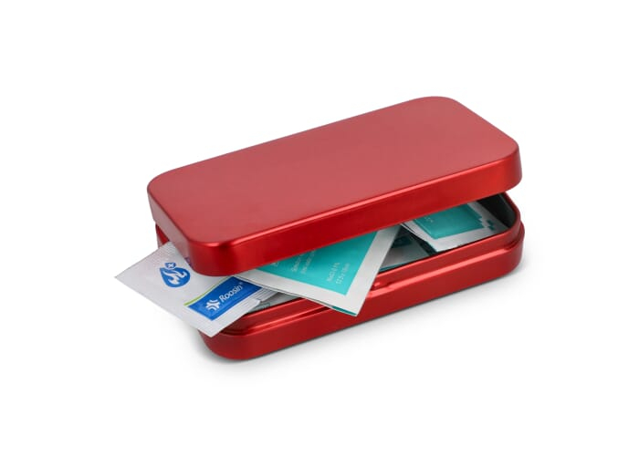 Boîte de secours en métal personnalisée Atlas Rouge
