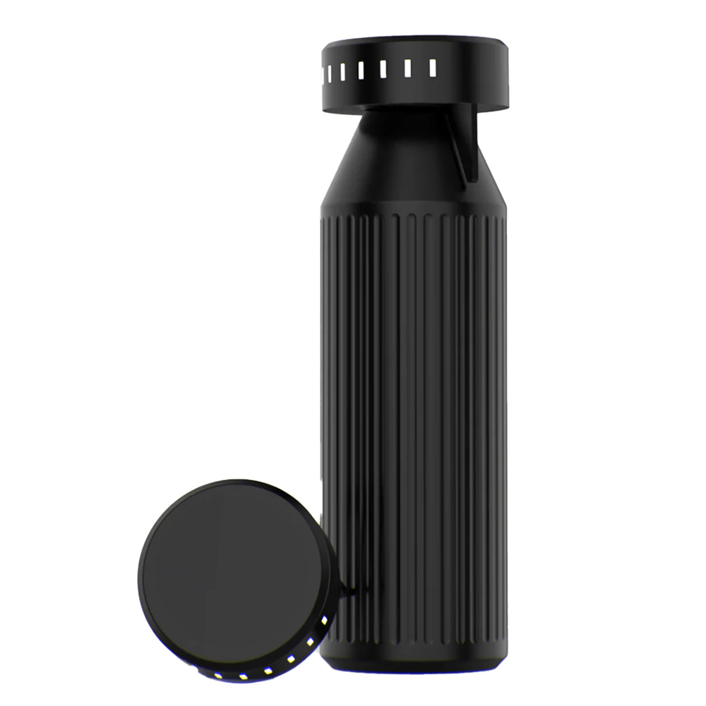 Bouteille intelligente inox recyclé 650ml personnalisée Timeos Noir