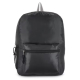 Sac à dos léger en R-PET présenté de face avec la poche avant zippée, sans marquage visible sur les zones de personnalisation ap