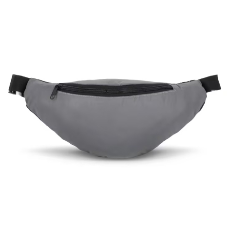 Sac banane réfléchissant Zola présenté de face, fermé, sans personnalisation visible sur la face avant.