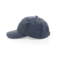 Vue latérale de la casquette bleu délavé mettant en avant la forme de la visière et les coutures des panneaux, sans personnalisa