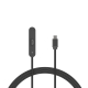 Vue détaillée du module de commande intégré au câble Aluvia avec connecteur USB-C et éléments de connexion visibles. Vue détaillée du module de commande intégré au câble Aluvia avec connecteur USB-C et éléments de connexion visibles.