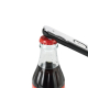 Tire-bouchon utilisé pour décapsuler une bouteille, sans personnalisation apparente. Tire-bouchon utilisé pour décapsuler une bouteille, sans personnalisation apparente.