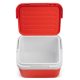 Glacière classique 10 L rouge présentée ouverte, montrant l’intérieur et le couvercle relevé. Glacière classique 10 L rouge présentée ouverte, montrant l’intérieur et le couvercle relevé.