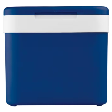 Glacière classique 10 L bleue présentée de face, fermée, avec un couvercle sans personnalisation visible.