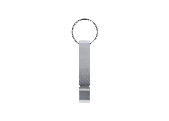 Ouvre-bouteille publicitaire porte-clés en aluminium Argent