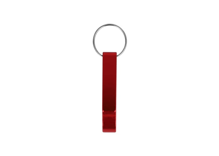Ouvre-bouteille publicitaire porte-clés en aluminium Rouge
