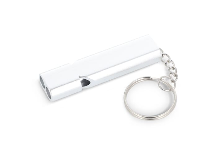 Sifflet d’urgence personnalisé porte-clés Argent