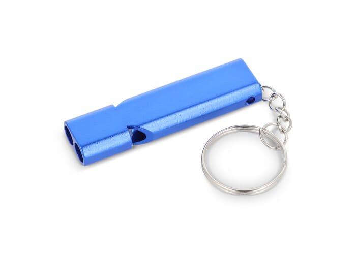 Sifflet d’urgence personnalisé porte-clés Bleu