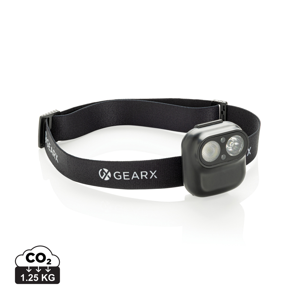 Lampe frontale promotionnelle 500 lumens Gear X Noir