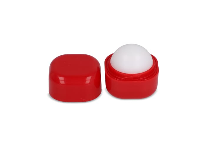 Baume à lèvres avec étui R-ABS cubique à personnaliser Rouge