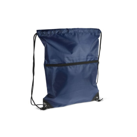 Sac publicitaire à cordon et fermeture zippée rPET