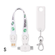 Lanyard présenté avec connecteurs de charge intégrés, sangle imprimée et mousqueton amovible avec personnalisation visible Lanyard présenté avec connecteurs de charge intégrés, sangle imprimée et mousqueton amovible avec personnalisation visible