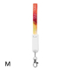 Lanyard court vu de face avec impression multicolore en sublimation et texte visible sur la sangle avec personnalisation apparen Lanyard court vu de face avec impression multicolore en sublimation et texte visible sur la sangle avec personnalisation apparen