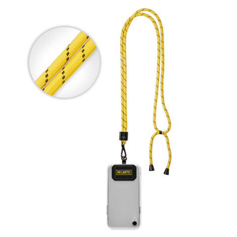 Cordon publicitaire porte-téléphone crossbody bicolore