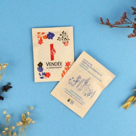 Sachet de graine promotionnel papier végétal 60x80 mm