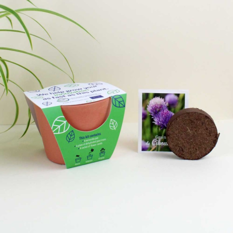Kit de plantation publicitaire en terre cuite
