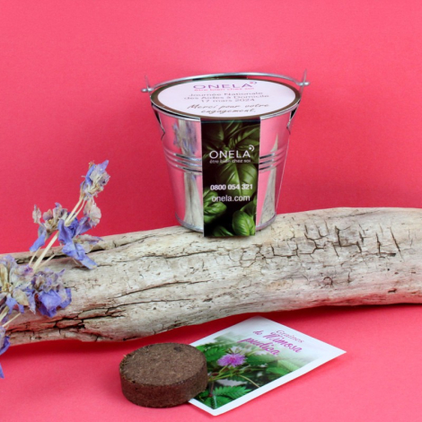 Kit de plantation publicitaire avec pot en zinc