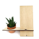 Support téléphone en bois personnalisable avec plante Support téléphone en bois personnalisable avec plante