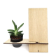 Support téléphone en bois personnalisable avec plante Support téléphone en bois personnalisable avec plante